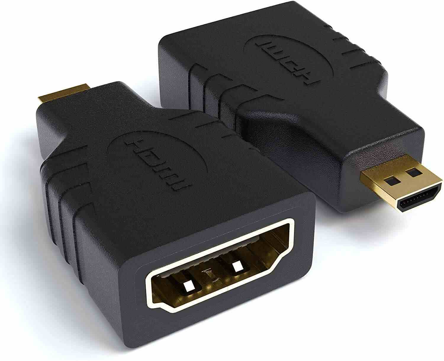 HDMI Female to Micro HDMI Male Converter Adapter Compatible with Raspberry Pi 4 and Cameras